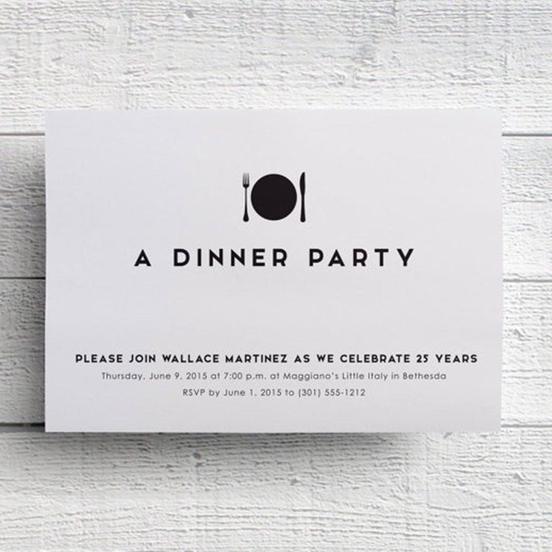 Dinner Litrain Invitation Printing