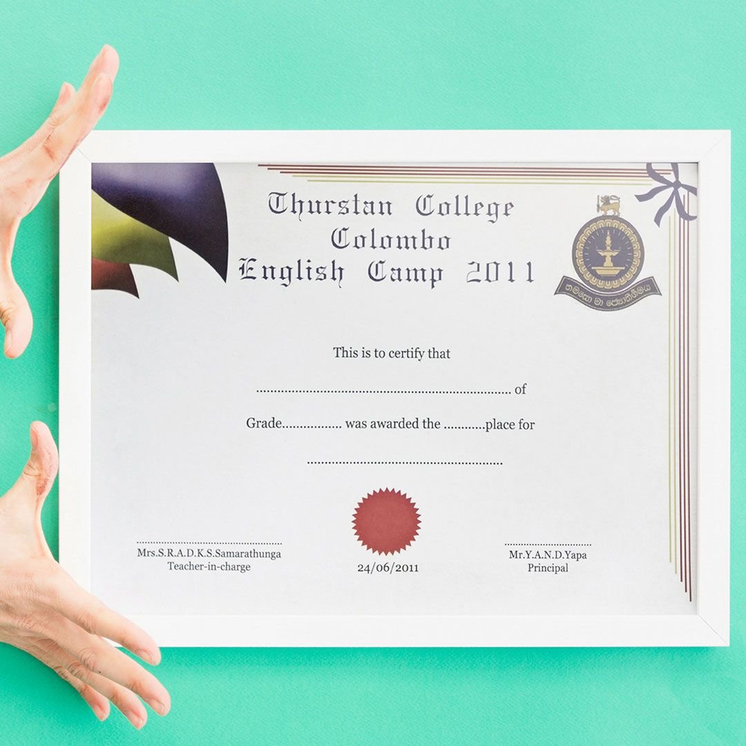 Thurstan Certificate Printing in Sri lanka